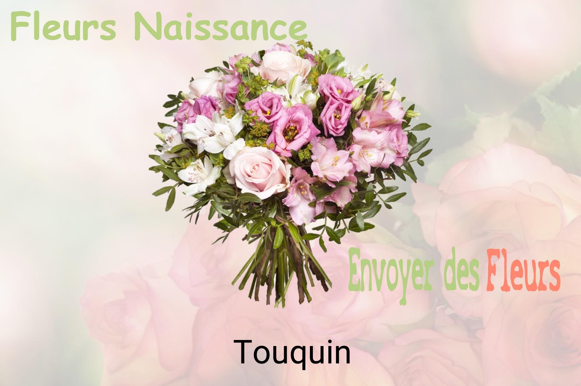 Bouquet de fleurs de naissance livré à Touquin